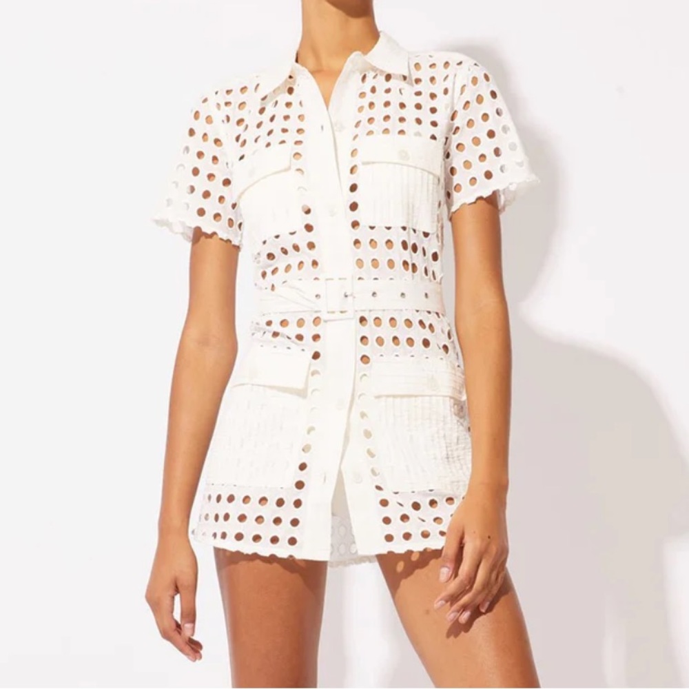 NWT SOLID & STRIPED HARPER DRESS WHITE EYELET DRESS COVER UP XS - SOLD OUT